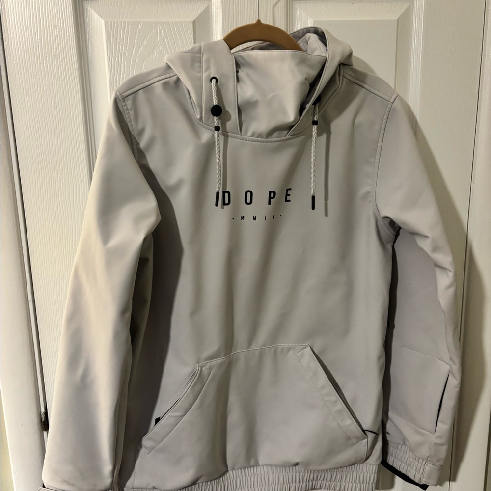 DOPE Light Gray Ski Snowboard pullover jacket